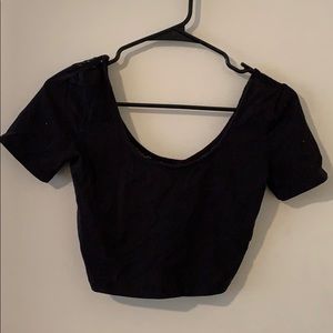 Black crop top